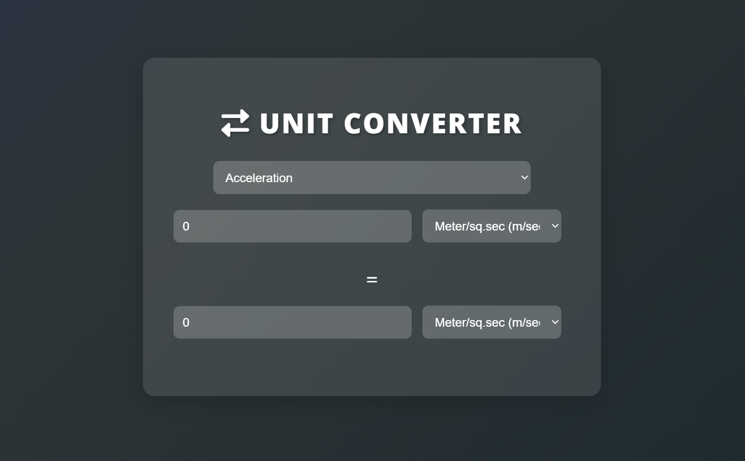 Unit Convertor